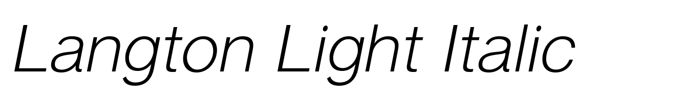 Langton Light Italic